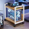 Soporte de Gabinete de Escritorio, Base Móvil para Sala de Juegos, Estante de Almacenamiento y Organización de Múltiples Niveles, Carrito Pequeño de Pie
