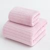 Toalla de baño lisa, bordada, con diseño de espiga de trigo, piña y rayas, absorbente, de secado rápido, de forro polar coral.