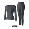Estilo TikTok Hidratante e Quente Manga Longa Calça Longa Máscara Térmica de Beleza Roupas e Calças de Outono Conjunto Térmico de Alta Elasticidade para Mulheres