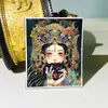 Pintura Thangka Dorada Pintada a Mano de Xizang 4*5 Núcleo Lienzo Especial Zakiram Vida Pasada y Presente Sala de Transmisión en Vivo Estilo Popular