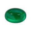 Huagang Gema Forma de Huevo Verde Nano Piedra Desnuda Gema Artificial Oval Base Plana Cara Lisa Venta al por Mayor Cara de Arco DIY Principal