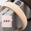 Banda para el Cabello de Esponja Gruesa de Color Sólido Ancha de 3 cm Lado Gamuza Parte Superior Craneal Alta Todo Partido Banda para el Cabello de Presión para Lavarse la Cara Banda para el Cabello Tarjeta para el Cabello