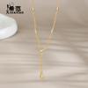 Colar Pingente de Diamante Prata Esterlina S925 Rachel Design de Nicho Exquisito Moda Versátil Colar Dourado