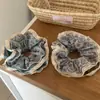 Scrunchie Floral em Renda Vintage Estilo Francês, Elástico de Cabelo Estilo Preguiçoso Estilo Coreano, Acessório de Cabelo para Coque