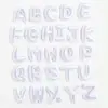 Patches bordados coloridos de letras transfronteiriços, patches para reparo de furos em roupas, decoração DIY para mochilas, 26 patches de letras em inglês