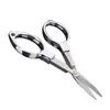 Tijeras de ocho caracteres Wang Wuquan acero inoxidable tijeras de pesca plegables plomo de pesca línea de pesca tijeras pequeñas acero plegable