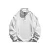 Suéter nuevo para hombre de otoño e invierno con forro polar, cuello alto, media cremallera, manga larga, talla europea, top para hombre todo a juego transfronterizo Amazon