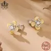 Aifule Serie Romántica de Otoño con Osmanthus Pulsera Pendientes Anillo Set Plata de Ley S925 Joyería de Plantas y Flores para Mujeres