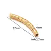Pingente Rosqueado de Cotovelo 37mm Banhado a Ouro 18K de Aço Inoxidável DIY Moda Colar Pulseira Acessórios de Joias Lote Transfronteiriço