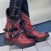 Botines retro europeos y americanos Comercio Exterior botas de mujer JGB2018N0110014 caqui