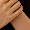 Anel de Dedo Mindinho Ufo Tail em Prata Esterlina 925 com Diamante Completo para Mulheres, Luxo Leve, Sensação de Alto Padrão, Super Brilhante, Novo Estilo da Moda
