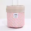 Bolsa Cosmética Cilíndrica con Cordón, Neceser Portátil de Viaje, Bolsa Organizadora de Cosméticos de Gran Capacidad, Bolsa de Almacenamiento Multifuncional