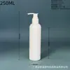 Estoque Local de Fábrica Garrafa Squeeze Branca Ombro Redondo 80ml-500ml Loção Skincare Higienizador de Mãos Garrafa Recarregável