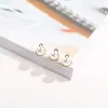 (Liberação) Brincos Pendentes de Pérola com Ouro Coreano Colar Pingente Acessórios de Joias DIY Pingente de Brinco Simples