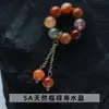Anel de Pedras Naturais Redondas Série de Acessórios, Acessórios para Pulseira de Pedras Naturais, Acessórios para Pulseira de Cristal DIY, Torcido à Mão