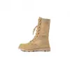Suministro Transfronterizo de Botas de Combate de Gran Tamaño Color Arena con Caña Alta, Botas del Desierto, Botas de Combate para Exteriores de Jungla Panama de Caña Alta