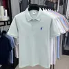 100% Algodón Mercerizado 2026 Nueva Camiseta de Verano para Hombre de Manga Corta con Cuello Polo de Algodón Puro de Alta Gama para Hombre