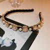 Luz de Luxo High-end Elegante Pérola Diamante Headband Tribunal Francês Pressão do Vento Cabelo Hoop Grampo de Cabelo Nova Moda Acessórios para o Cabelo