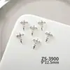 Accesorios para Uñas Cruz de Plata Pura Corazón de Cuervo, Estilo Versátil Retro Dulce y Genial, Decoraciones para Uñas Incrustadas de Diamantes