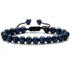 Pulsera trenzada de piedra Ojo de Tigre Amarillo de 8 mm, la más vendida de Amazon para mujer, pulsera hecha a mano con cordón de cera ajustable, Ágata de alta venta