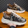 Zapatos de Hombre 2023 Transpirables Suela Suave Florales Suela Gruesa Zapatos de Papá Juveniles Casuales Zapatos de Lona Pintados Transpirables Casuales