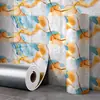 Papel Tapiz de Cemento Rugoso con Lámina de Oro para Habitaciones sin Terminar, Pegatinas de Pared Anticolisión, Papel Tapiz Autoadhesivo, Engrosado para Decoración, Impermeable, Resistente al Aceite, Resistente a la Humedad