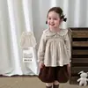 Roupa Infantil para Meninas: Camisa Floral, Blusa Casual de Outono Estilo Floresta Manga Longa, Roupa de Bebê Classe A