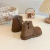 Zapatos para Niña Botines Cortos tipo Martin 2026 Nuevo Estilo Zapatos de Algodón con Felpa Otoño e Invierno Botas de Nieve para Bebé Botas de Piel