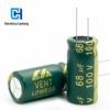 Ouro verde/capacitor eletrolítico de alumínio de baixa resistência de alta frequência 68UF100V 10*13/16/17MM8*16/20 80V