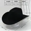 Sombreros vaqueros occidentales de invierno más vendidos para hombres y mujeres, transfronterizos, con pedrería y flecos, accesorios para festivales de música y fiestas