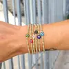 Pulseira Estilo Boêmio Europeu e Americano Olho de Hórus Contas de Ouro 14K Conjunto de Pulseiras Multicamadas Joias Femininas