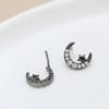 Barroco A Piao Caishen Zircônio Incrustado Estrela Lua Banhado a Cobre Acessórios de Ouro Real diy Caseiro em Forma de Pérola Pin