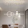 Luminárias pendentes para restaurante simples modernas Guangdong Zhongshan iluminação sala de jantar balcão de bar mesa de jantar luzes Nórdico LED fitas de luz longas luminárias