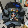 Sudadera Redonda con Estampado Lindo de Crayon Shin-Chan Diseño Americano para Mujer Otoño e Invierno Estilo Coreano Personalizada Holgada Tie-Dye