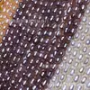 Cadena semiterminada de perlas de agua dulce de 3-5 mm en forma de metro, cuentas de arroz, perla Zhuji al por mayor, material DIY hecho a mano, agujero pasante