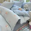 Set de Cuatro Piezas para Dormir Desnudo Transpirable Grado A para Mamá y Bebé Sensación de Nube Esponjosa Muselina de Doble Capa Ropa de Cama para Dormitorio Set de Tres 3 o Cuatro 4 Piezas Sábana Funda de Edredón