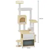 Marco de escalada para gatos de madera maciza, nido para gatos, rascador de cuerda de papel kraft, marco de escalada para juguetes de gato, marco de escalada para gatos de múltiples niveles