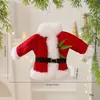 Diretamente do fabricante, novas decorações e pingentes de roupas de Papai Noel de tricô, enfeites de árvore para decoração de casa de Natal