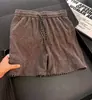 Pantalones cortos de punto de pierna recta, holgados, ligeros, estilo americano con diseño de patchwork, pantalones cortos deportivos transpirables de verano, pantalones cortos a cuadros para hombre