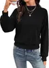 Amazon Europa y América Transfronterizo para Mujer Otoño/Invierno 2026 Nuevo Sudadera con Capucha Camiseta Casual Suelta de Manga Larga con Cuello Medio Alto Ropa para Mujer
