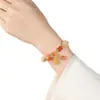Pulsera de Calabaza de Jade Dorado Natural para Mujer, Pulsera de Cuentas de Calabaza Bodhi de Jade Blanco, Regalo para Hombres en el Año de Nacimiento