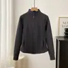 ¡Estilo LU! Diseño entallado, ceñido a la cintura, adelgazante, cálido, chaqueta de moda casual para otoño/invierno, cuello alto, abrigo corto para mujer