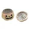 Moedor de Tabaco Cruzado Novo Formato de Abóbora de Halloween Dentes de Zinco Conjunto para Fumar Atacado