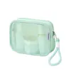 Bolsa de Tocador de Malla de Colores Caramelo Dopamina Bolsa de Maquillaje Portátil Gran Capacidad Nicho Ins Bolsa de Almacenamiento
