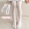 Meia-calça feminina com strass, legging fina de malha de verão para crianças e meninas, peça externa branca para bebês, novo modelo transfronteiriço