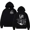 Moletom com Capuz da Banda Punk Rock Korn Álbum Follow the Leader