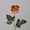 Flor de Rosa Artificial Karl Rose Flor Falsa Gótica Textura Rojo Oscuro Hidratante Exhibición de Boda Arreglo Floral Decoración Floral Flor
