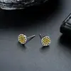 Brincos Cluster de Diamante Cheio de Novo Estilo Transfronteiriços para Homens, Modernos e Versáteis, Brincos de Flor de Íris em Forma de Cruz de Alto Padrão para Mulheres