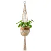 Cuerda de Algodón Tejida a Mano Estilo Bohemio Maceta para Plantas y Flores Cesta Colgante Bolsa de Red Cuerda para Colgar Colgante de Pared Cuerda para Colgar