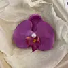 Traje de flor artificial roxa Decoração de layout DIY Guirlanda feita à mão Enfeites para chapéu Acessórios de vestuário Sapatos Acessórios de flor